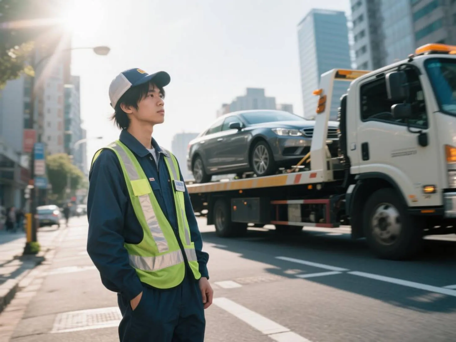 Road Savior's professional team quickly handles flat tire changes along the Dover route.